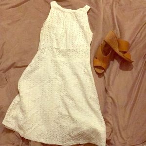 Eyelet white dress